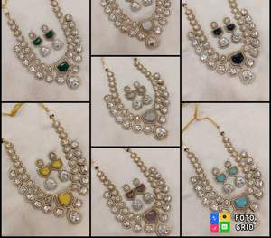 Conjunto de pendientes de collar de novia con cuentas de cobre de lujo Vintage Esmeralda piedra preciosa forma personalizada fiesta boda aniversario regalos - Product Image 3