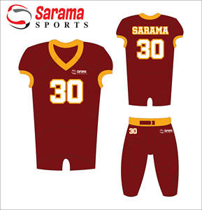 Uniformes de football américain de sublimation personnalisés en gros et de haute qualité et bon marché pour hommes avec un design personnalisé, - Product Image 1