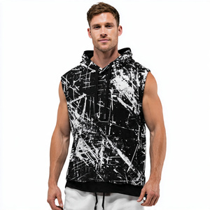 Men's Gym <b>Sleeveless</b> <b>Hoodies</b> Top Workout Fitness Singlet Hooded Top Muscle Fit Fitness Wear <b>Sleeveless</b> <b>Hoodies</b> Mens - Product Image 4