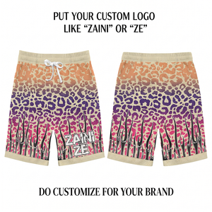 Shorts en maille de coton premium 180 GSM, bleu ciel et rouge uni, avec logo personnalisé, taille mi-haute, fermeture à cordon, séchage rapide, respirant, écologique - Product Image 6