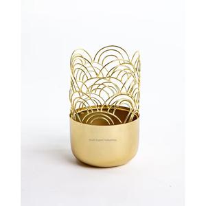 Handmade Metal Luxury <b>Gold</b> Plated Tealight Candle <b>Holder</b> for Home Wedding Parties Tabletop <b>Lighting</b> Decorations - Product Image 2