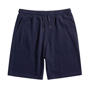 Short de sport d'entraînement en éponge française de haute qualité pour hommes, personnalisé 100% coton, short décontracté, motif solide, écologique - Product Image 3