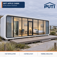 Suite Cabine Apple de 20 pieds en acier modulaire protégé contre la corrosion pour club de plage tropical et hôtel de plongée