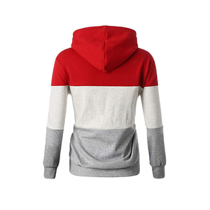 Unisex Hooded Sweatshirt Color Blocking Regular Fit Casual Autumn Polyester Cotton Knitted Long Sleeve Pocket Design - Product Image 2