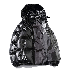 Veste bouffante à la mode pour hommes Offre Spéciale pour l'hiver tissu imperméable fermeture à glissière coton remplissage doudoune - Product Image 2
