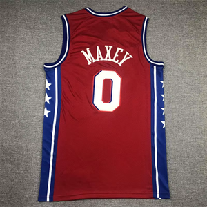 Ventes en gros de nouveaux maillots de basket-ball américains cousus, nouvelle saison # 0 Maxey # 11 Harden # 3 maillots Embiid des Philadelphia 76ers - Product Image 1