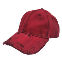 Casquettes de baseball unisexes personnalisées en polyester/coton, 6 panneaux, style vintage usé, style streetwear, ajustables