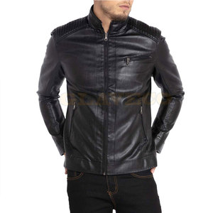 Chaqueta de Cuero de Invierno de Alta Calidad de Fabricante con Cuello Alto y Logotipo Frontal, MOQ Bajo, Nueva Llegada - Product Image 4
