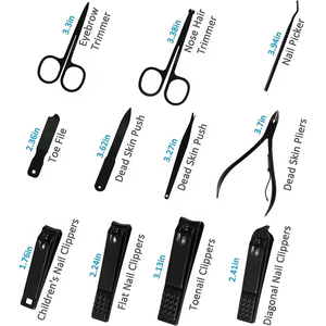 Ensemble de manucure et pédicure professionnel en acier inoxydable, dernier design 2026, best-seller, kit d'outils de soins personnels avec services OEM - Product Image 2