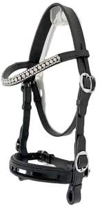 บังเหียนม้าหนังพร้อมสายแข็งทำจากสเตนเลสสายรัดคิ้วทำจากหนัง - Product Image 3