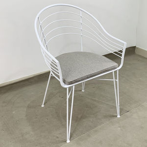 Silla de Jardín Estilo Industrial GCF031 con Diseño de Horquilla, Respaldo en Forma de V de Hierro Metálico, Recubrimiento en Polvo de Muchos Colores y Asiento Acolchado - Product Image 5