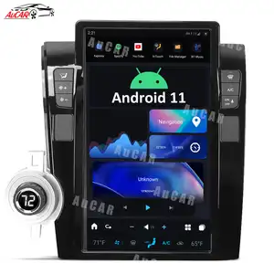 AuCar 13.6" Tesla Screen Android 11 Car Radio DVD Player Auto Electronics GPS Android Stereo For Toyota Tundra Sequoia 2007-2013