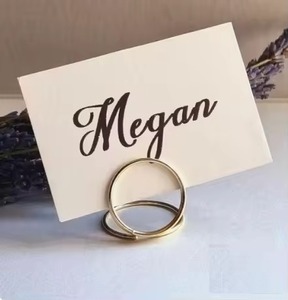 Minimal Small Metal Card Stand para Party Place Cards Fotos Menú Etiquetas Receta Notas y uso diario en el escritorio Venta al por mayor de La India - Product Image 2