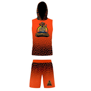 American Style 7v7 Youth Football Player Training Compression Set Custom Sublimated 7 Flag Jerseys Breathable Uniform Shirts - Product Image 2