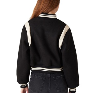 Mayorista Personalizado Mujeres Transpirable Varsity Chaquetas Sólido Béisbol Chaquetas Otoño Invierno Desgaste OEM Fabricante Personalizado de Alta - Product Image 5
