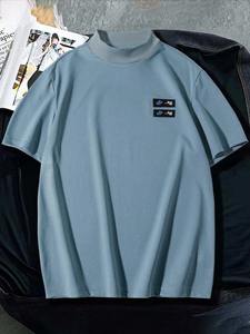 T-shirt streetwear pour homme avec logo personnalisé, séchage rapide, respirant, en coton, élégant, confortable, décontracté, à la mode, en vente - Product Image 6