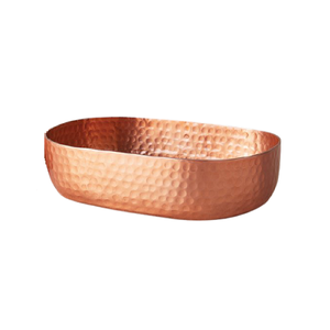 Bol de service alimentaire de qualité supérieure en cuivre, bol de mélange avec poignées en laiton pour usage domestique et cuisine. - Product Image 5