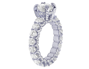 Entièrement éternité S925 argent Sterling Moissanite diamant luxe mariage ou anniversaire bague pour les femmes - Product Image 3