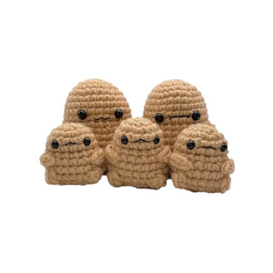 Nuevos lindos Mini juguetes de patata de punto de ganchillo decoración suave para el hogar con tarjeta de afirmaciones positivas hecha de 100% algodón PP relleno de algodón - Product Image 1