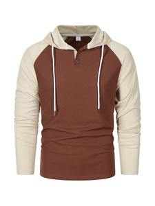 2024 hommes adulte manteau à capuche 100% coton à manches longues hors épaule Simple conception ample pour le printemps automne et hiver - Product Image 4