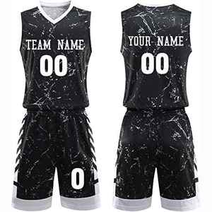 Ensemble d'uniformes de basketball décontractés pour hommes, nouveau style, respirant, imprimé par sublimation, 100 % polyester, sans manches - Product Image 1