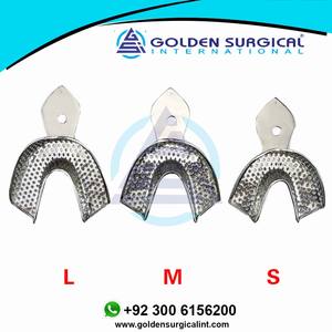 Plateau d'empreinte dentaire en acier inoxydable, haut et bas, faible MOQ, autoclavable, pour laboratoire dentaire LMS - Product Image 4