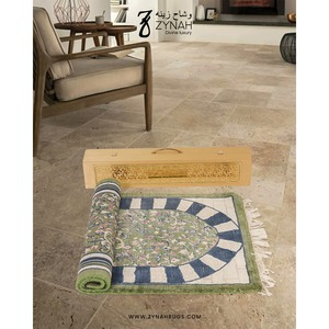 Tapis Zynah, tapis de prière moderne en velours tissé, écologique, Janamaz pour la maison et la mosquée, disponible en gros - Product Image 1