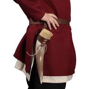 Nuevo soporte de cuero de cuerno para beber Medieval, artesanías naturales para hidromiel, accesorio vikingo para Ren Faire - Product Image 6