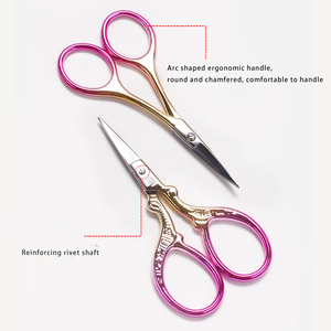 Haute qualité Style rétro cuticule manucure pédicure ciseaux à ongles dégradé grue en forme de sourcils cils ciseaux outil de beauté - Product Image 2