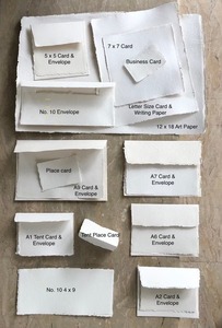 SAMPLE PACK Deckle Edge Handmade Paper Card <b>Stock</b> Cardstock - Product Image 4