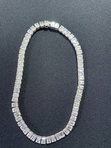 <b>Iced</b> <b>Out</b> Emerald Cut VVS Moissanite Diamond Hip Hop Luxury 925 Sterling Silver Unique Statement <b>Chain</b> For Unisex Party Wear - Product Image 5