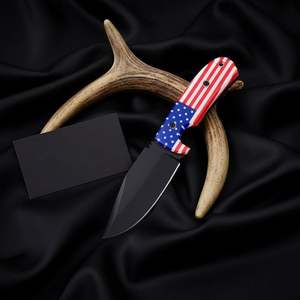 Handmade Black Powder <b>Coated</b> Stainless <b>Steel</b> Hunting Skinner Knife Fixed Blade Knives With Handle Outdoor Knives Industrial OEM - Product Image 1