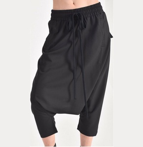 Pantalons de survêtement pour hommes en soie sérigraphiée respirante de haute qualité, nouvelle collection 2025, taille élastique, impression gonflée, entrejambe tombant - Product Image 5