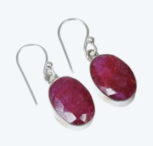 Best Quality Solid 925 Sterling Silver <b>Ruby</b> Gemstone Dangle Earrings Designer Earring Gold Plated Jewelry - Product Image 1
