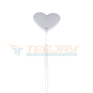 White Powder Coated Heart Shape Stainless Steel Handheld Cosmetic Lash <b>Mirror</b> <b>Magnifying</b> 3X Precision Eyelash Application OEM - Product Image 6