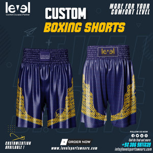 กางเกงมวยผู้ชายน้ำหนักเบาสไตล์ต่อสู้กางเกงขาสั้นมวยไทยสำหรับฝึกซ้อม - Product Image 4