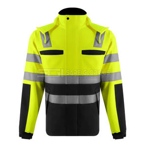 Sweat à capuche de sécurité haute visibilité avec bande réfléchissante, vêtements de travail à haute visibilité avec poches pour l'extérieur - Product Image 1