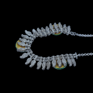 Collar de plata de buena calidad con apariencia de esmalte blanco, gargantilla de Material de latón, collar hecho a mano para mujeres y niñas - Product Image 6