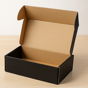 Caja de correo corrugado negra personalizada con caja de embalaje de cartón Kraft interior con caja de regalo de envío de logotipo para comercio electrónico y venta al por menor - Product Image 6