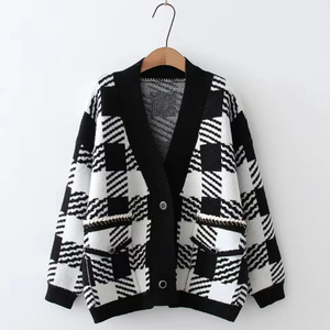 KATBROS INDUSTRY New Arrival High Quality Material Women V-neck <b>Cardigan</b> <b>Sweaters</b> Warm Autumn Stylish Customized Colors Size - Product Image 6