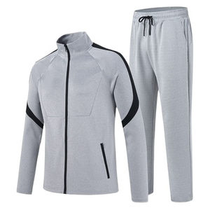 Chándal 2025 de dos piezas, chaqueta con cremallera y cuello alto, ropa de entrenamiento para correr, chándal con cremallera, chándal personalizado con cremallera para correr para hombre - Product Image 2