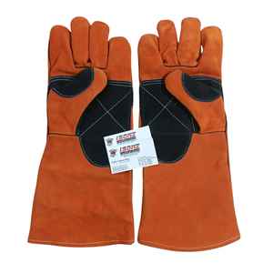 Guantes de Soldadura de Cuero con Protección Reforzada en Palma y Nudillos, Resistentes al Calor, a Cortes, Antideslizantes y Anti-Impactos, con Forro de Algodón Suave - Product Image 1