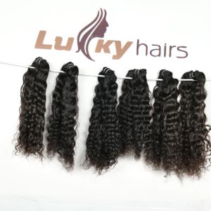 Vente en gros d'extensions de cheveux humains vierges à cuticule alignée cheveux vierges indiens paquets vietnamiens à double trame de cheveux à vague profonde - Product Image 4