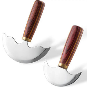 Cuchillo Cortador de Cuero Duradero con Mango de Madera Maciza, Cuchillo de Cuero de Borde Curvo para Corte Profesional de Artesanía - Product Image 1