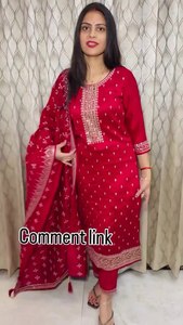 LAUNCHING NEW DESIGNER HEAVY EMBROIDERY VICHITRA SILK SALWAR KAMEEZ WORK TOP with DUPATTA SET for PARTY REVERSER All Seasons - Product Image 2