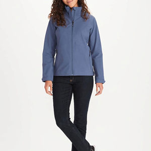 Veste Softshell pour femmes formation personnalisée coquille souple coupe-vent vestes de pluie fermeture éclair complète vêtements de randonnée imperméables pour les femmes - Product Image 1