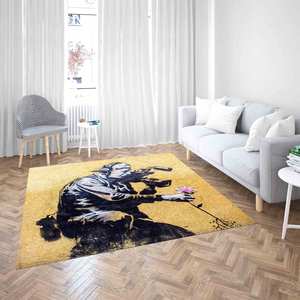 Tapis Fleuri Cameraman de Banksy : Tapis Antidérapant Street Art, Tapis en Chenille - Product Image 5