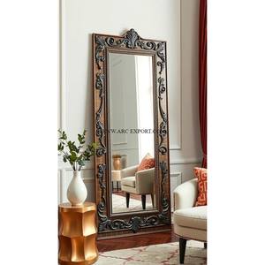 Miroir rectangulaire grand et élégant en aluminium, fait main, style antique, cadre en métal personnalisé pour la décoration murale intérieure haut de gamme - Product Image 2