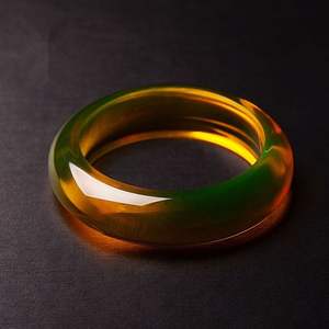 Brazalete de resina, joyería de diseñador de moda, brazalete completo de color de resina, regalo, mármol, ámbar, Irregular, otra pulsera para mujeres y niñas - Product Image 2