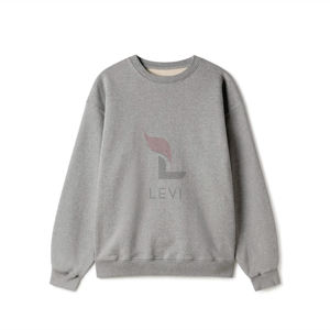 Sudadera de hombre de mezcla de algodón básico de gran tamaño a la moda, jersey de manga larga de Material polar suave para ropa informal de invierno - Product Image 1